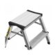 Scara aluminiu, 2 tronsoane, 1 treapta, platforma, max 125 kg, 0.44 m, Drabest - imagine 3
