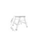 Scara aluminiu, 2 tronsoane, 1 treapta, platforma, max 125 kg, 0.44 m, Drabest - imagine 6