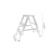Scara aluminiu, 2 tronsoane, 2 trepte, platforma, max 125 kg, 0.67 m, Drabest - imagine 5