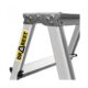 Scara aluminiu, 2 tronsoane, 4 trepte, platforma, max 125 kg, 1.13 m, Drabest - imagine 3