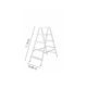 Scara aluminiu, 2 tronsoane, 4 trepte, platforma, max 125 kg, 1.13 m, Drabest - imagine 5