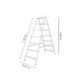 Scara aluminiu, 2 tronsoane, 6 trepte, platforma, max 125 kg, 1.46 m, Drabest - imagine 5