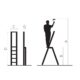 Scara otel, 4 trepte, platforma, max 125 kg, 1.73 m, Drabest - imagine 2
