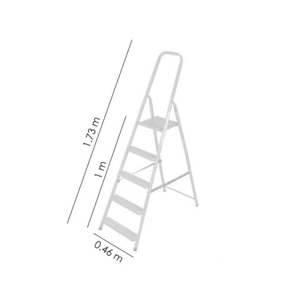 Scara otel, 4 trepte, platforma, max 125 kg, 1.73 m, Drabest - imagine 3