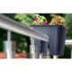 Ghiveci decorativ de flori, dreptunghiular, pentru balustrade, antracit, 39.6x27.2x22.5 cm, Ratolla Railing  - imagine 2