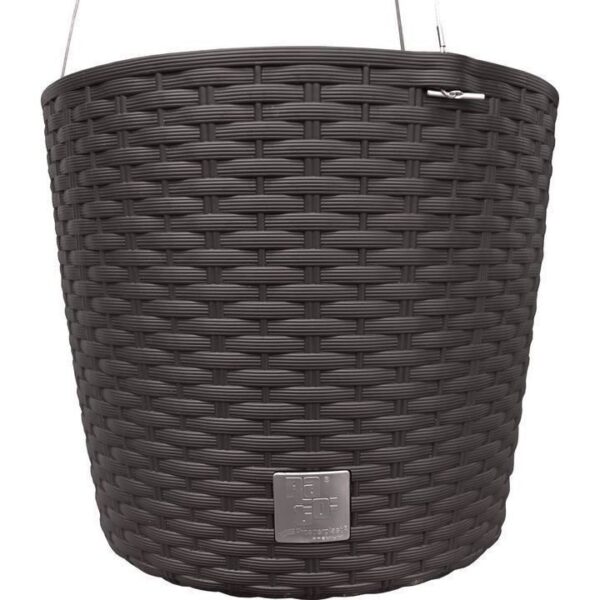 Ghiveci decorativ cu lant, rotund, maro, 25.6x21.9 cm, Rato Round WS - imagine 6