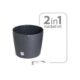 Ghiveci decorativ cu lant, rotund, maro, 25.6x21.9 cm, Rato Round WS - imagine 5