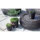 Ghiveci decorativ cu lant, rotund, maro, 25.6x21.9 cm, Rato Round WS - imagine 4