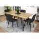 Scaun bucatarie/dining, Artool, Kara, catifea, metal, negru, 44.5x50.5x87 cm - imagine 2