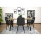 Scaun bucatarie/dining, Artool, Kara, catifea, metal, negru, 44.5x50.5x87 cm - imagine 5