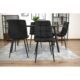 Scaun bucatarie/dining, Artool, Kara, catifea, metal, negru, 44.5x50.5x87 cm - imagine 4