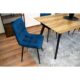 Scaun bucatarie/living, Artool, Kara, catifea, metal, bleumarin si negru, 44.5x50.5x87 cm - imagine 9