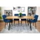 Scaun bucatarie/living, Artool, Kara, catifea, metal, bleumarin si negru, 44.5x50.5x87 cm - imagine 8