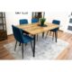 Scaun bucatarie/living, Artool, Kara, catifea, metal, bleumarin si negru, 44.5x50.5x87 cm - imagine 6