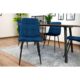 Scaun bucatarie/living, Artool, Kara, catifea, metal, bleumarin si negru, 44.5x50.5x87 cm - imagine 3
