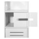 Dulap baie, Mufart, 2 rafturi, 1 sertar, 1 usa, alb, 25x21.5x80 cm - imagine 5