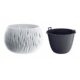 Ghiveci decorativ de flori, rotund, alb, 29x19.5 cm, Sandy Bowl - imagine 5