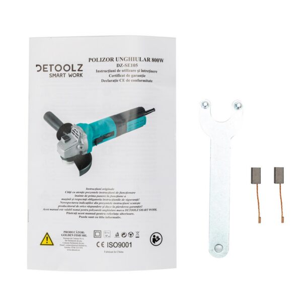 Polizor unghiular, flex, 800 W, 125 mm, Detoolz - imagine 7