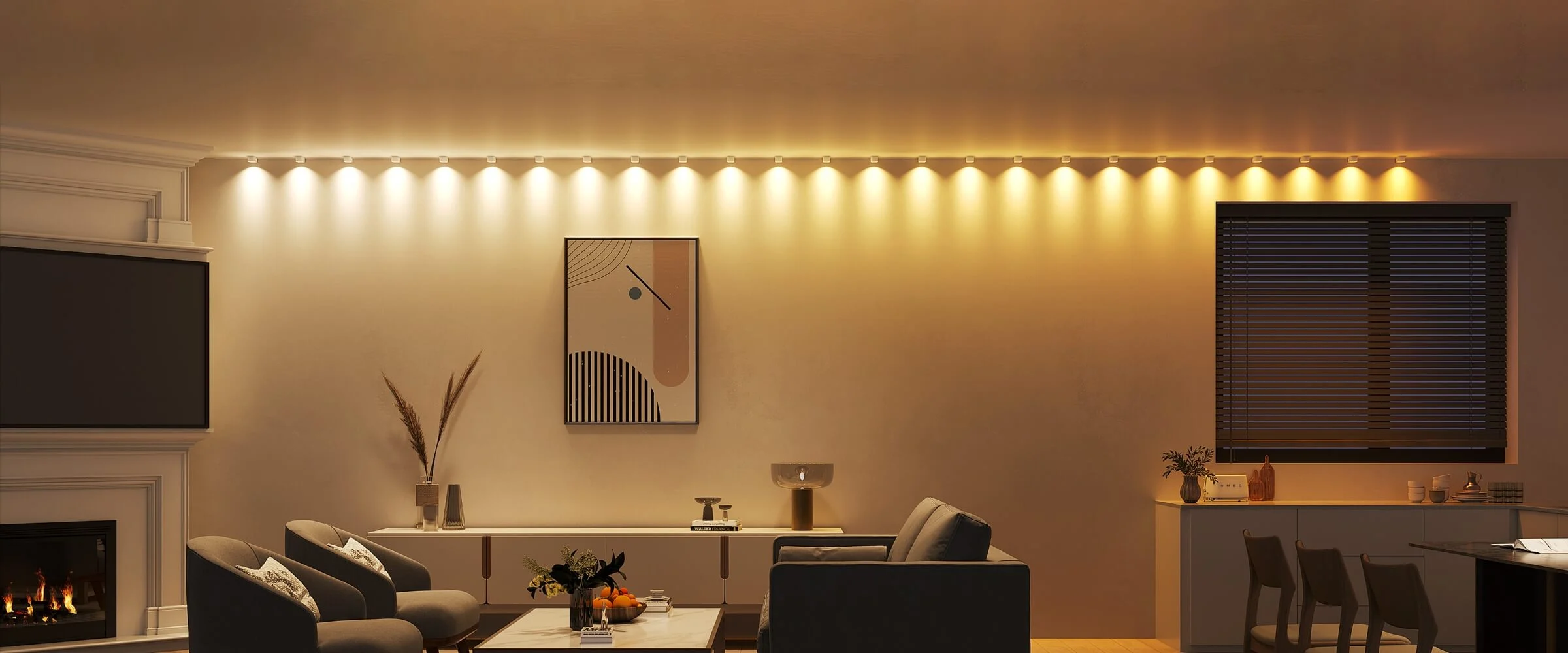 Banda cu Spoturi LED Govee RGBIC String Downlights, H608A, 5m, Wi-Fi, sincronizare muzica 3 Banda cu Spoturi LED Govee RGBIC String Downlights, H608A, 5m, Wi-Fi, sincronizare muzica