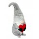 Decoratiune Craciun, pitic gri cu inima rosie, 48 cm - imagine 3