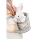 Decoratiune gradina, MagicHome, ceramica, baiat cu iepuras, 23.5x18x48 cm - imagine 3