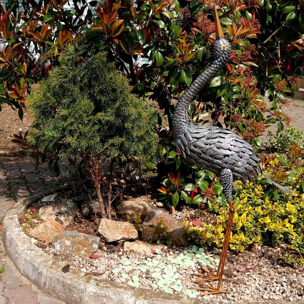 Decoratiune gradina, metalica, cocor, 18x43x94 cm 2 Decoratiune gradina, metalica, cocor, 18x43x94 cm