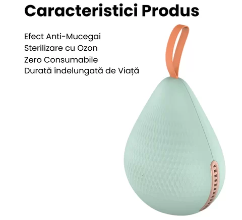 Dezodorizant Frigider Sterilizare cu Ozon 3W Acumulator USB 2 trepte de intensitate 10 e1658678197964 1