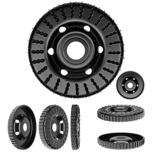 Disc circular slefuit, modelat, raspel, pentru lemn, plastic, cauciuc, beton celular, gradatie I, 120x22.2 mm, Dedra - imagine 9
