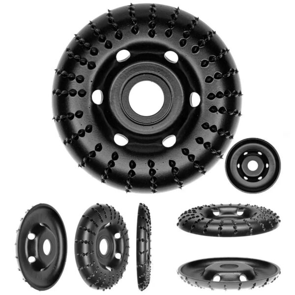 Disc circular slefuit, modelat, raspel, pentru lemn, plastic, cauciuc, beton celular, radial, convex, 120x22.2 mm, Dedra - imagine 9