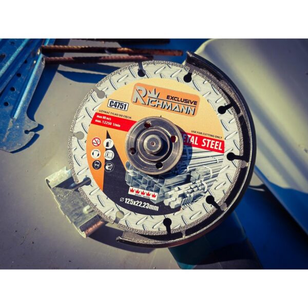 Disc diamantat segmentat, metal, taiere uscata, 125x1.4 mm, Richmann Exclusive - imagine 3