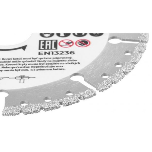 Disc diamantat segmentat, universal, vacuum brazed, taiere umeda si uscata, 125 mm, Strend Pro Premium  - imagine 3