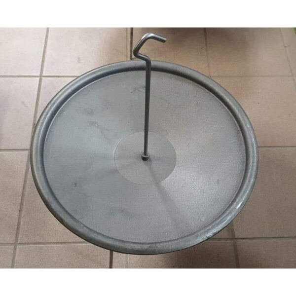 Disc pentru gratar, fonta, tip grill, cu picioare si agatator, 50 cm, Barbeque  - imagine 2