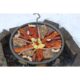 Disc pentru gratar, fonta, tip grill, cu picioare si agatator, 50 cm, Barbeque  - imagine 3