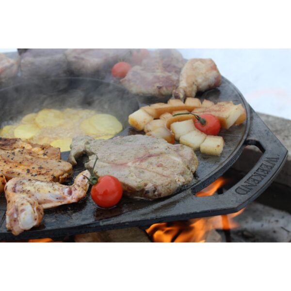 Disc pentru gratar, fonta, tip grill, cu picioare, 52 cm, Mixt Barbeque  - imagine 3