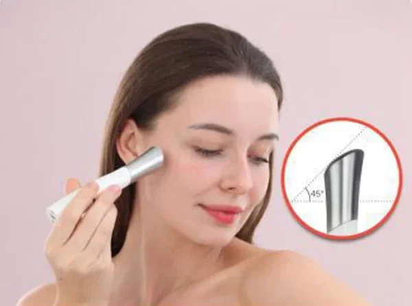 Dispozitiv Electric de Masaj Facial cu Jad Roz Natural, Fototerapie - imagine 5