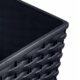 Ghiveci decorativ de flori, patrat, 32.5x32.5x61 cm, imitatie ratan, antracit, Prosperplast - imagine 3