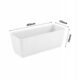 Jardiniera decorativa, Prosperplast, imitatie ratan, alba, 49.2x17.2x17.4 cm - imagine 2