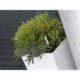 Ghiveci de flori, Prosperplast, Rato Low, patrat, 32 L, imitatie ratan, alb, 32x32x32.5 cm - imagine 2