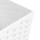 Ghiveci de flori, Prosperplast, Rato Low, patrat, 32 L, imitatie ratan, alb, 32x32x32.5 cm - imagine 6
