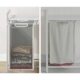 Dulap baie, Artool, placa raft MDF, cadru otel, 2 compartimente rufe, alb, 73x33x72 cm - imagine 2