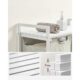 Dulap baie, Artool, placa raft MDF, cadru otel, 2 compartimente rufe, alb, 73x33x72 cm - imagine 3