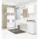 Dulap baie, placa laminata, 2 rafturi, alb, 30x30x82 cm - imagine 2