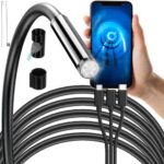 Endoscop, camera inspectie Full HD pentru Android si iOS, cablu 2 m, impermeabil IP67, 6 LED-uri, 3 capete interschimbabile