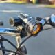 Far si lumina spate bicicleta, LED-uri puternice, acumulator USB, rotire 360 ° - imagine 2