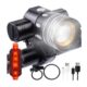 Far si lumina spate bicicleta, LED-uri puternice, acumulator USB, rotire 360 °