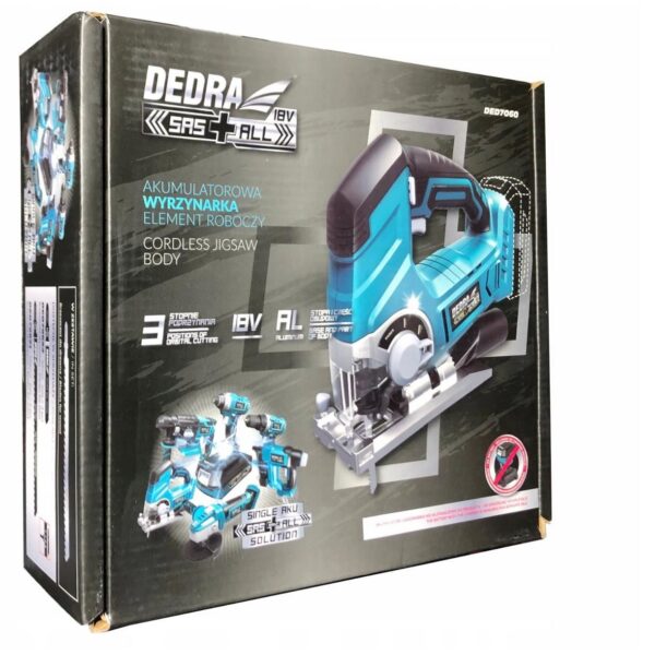 Fierastrau pendular, pe acumulator, 18V Li-ion (acumulator neinclus), SAS+ALL, Dedra  - imagine 2