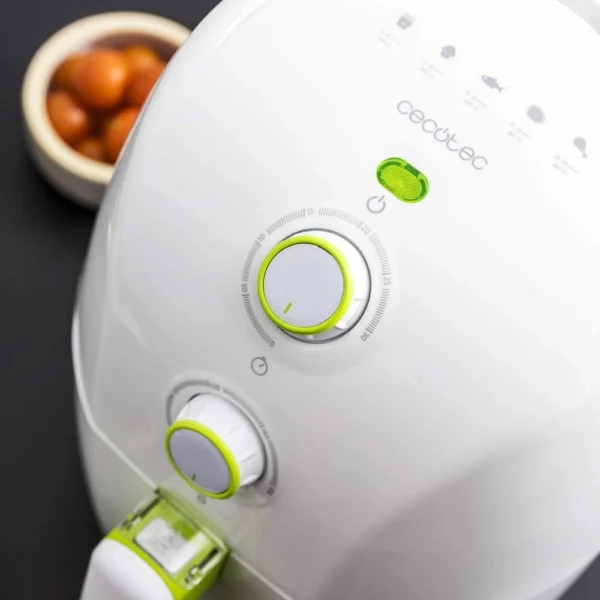 Friteuza cu aer cald, fara ulei, Cecotec Cecofry Compact Rapid, 900 W, 1.5 L, timer si termostat reglabil, tehnologie PerfectCook - Alba - imagine 4
