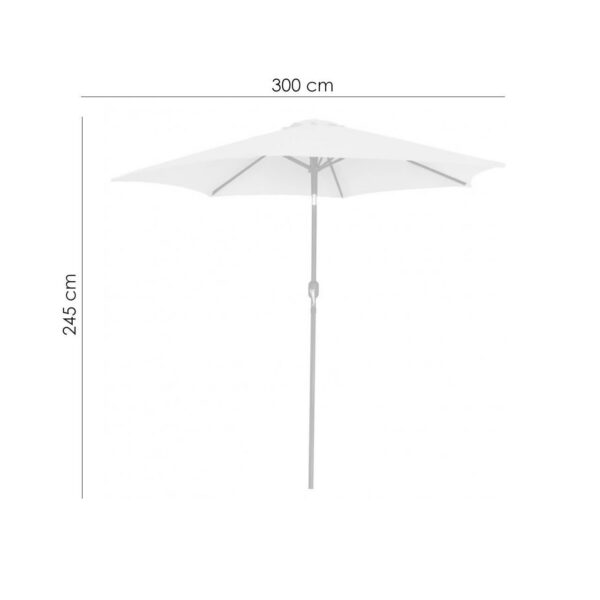 Umbrela gradina/terasa, cu inclinatie, crem, 300 cm - imagine 6