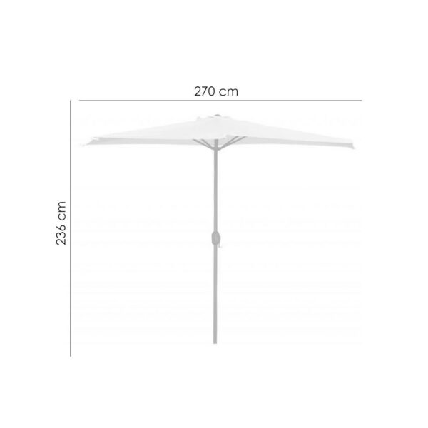 Umbrela balcon/terasa, semirotunda, verde, 270 cm - imagine 8