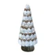 Decoratiune Craciun, ceramica, brad, alb si maro, LED, 3xAA, 19x19x49.5 cm - imagine 4